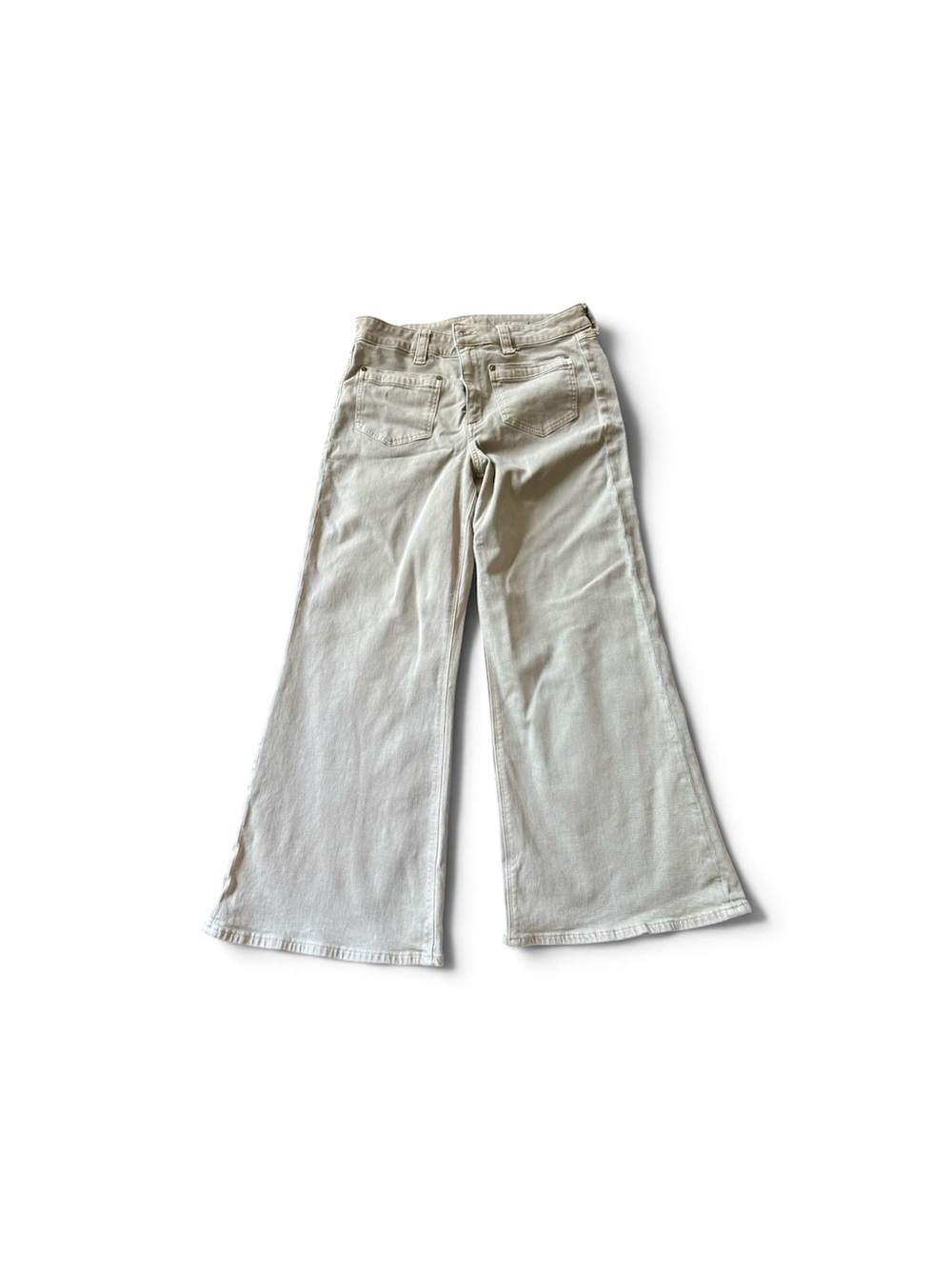 American Eagle Outfitters Wide-Leg Jeans in Light Beige